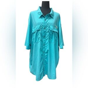 Magellan Outdoors 4XL Turquoise Laguna Madre Fishing Shirt Short Sleeve Vented